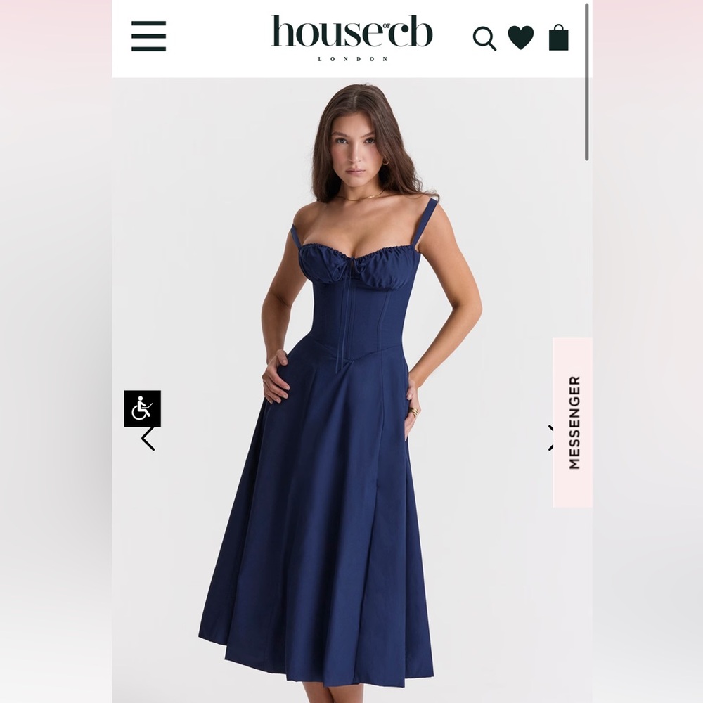 House of CB Navy Blue Midi Dress